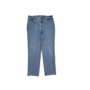 Gloria Vanderbilt Straight‎ Leg Women's size 14 Medium Wash Blue Denim jeans